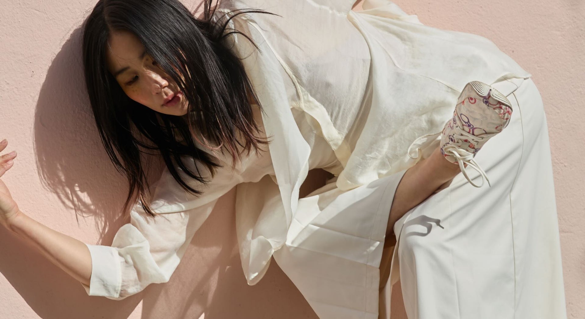Load video: Anna Yona of Wildling Shoes discussing the Ruth Asawa collaboration in San Francisco and a Berlin photoshoot with dancer Ichi.
